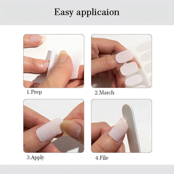 14Tips Glitter Nail Art Stickers Little Star Self Adhesive Full Cover Fashion Solid Gel Nail Wrap DIY Manicure Long Lasting Deca